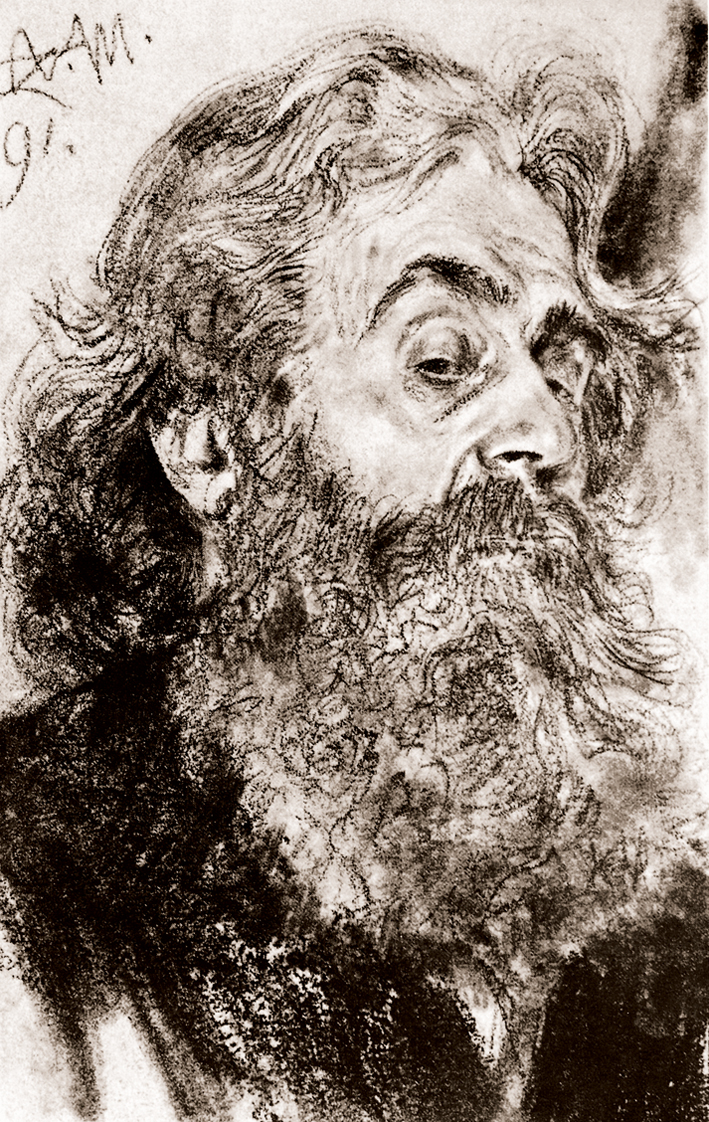  Adolpyh Von Menzel —— 老人的肖像